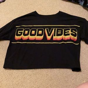 Retro good vibes crop top
